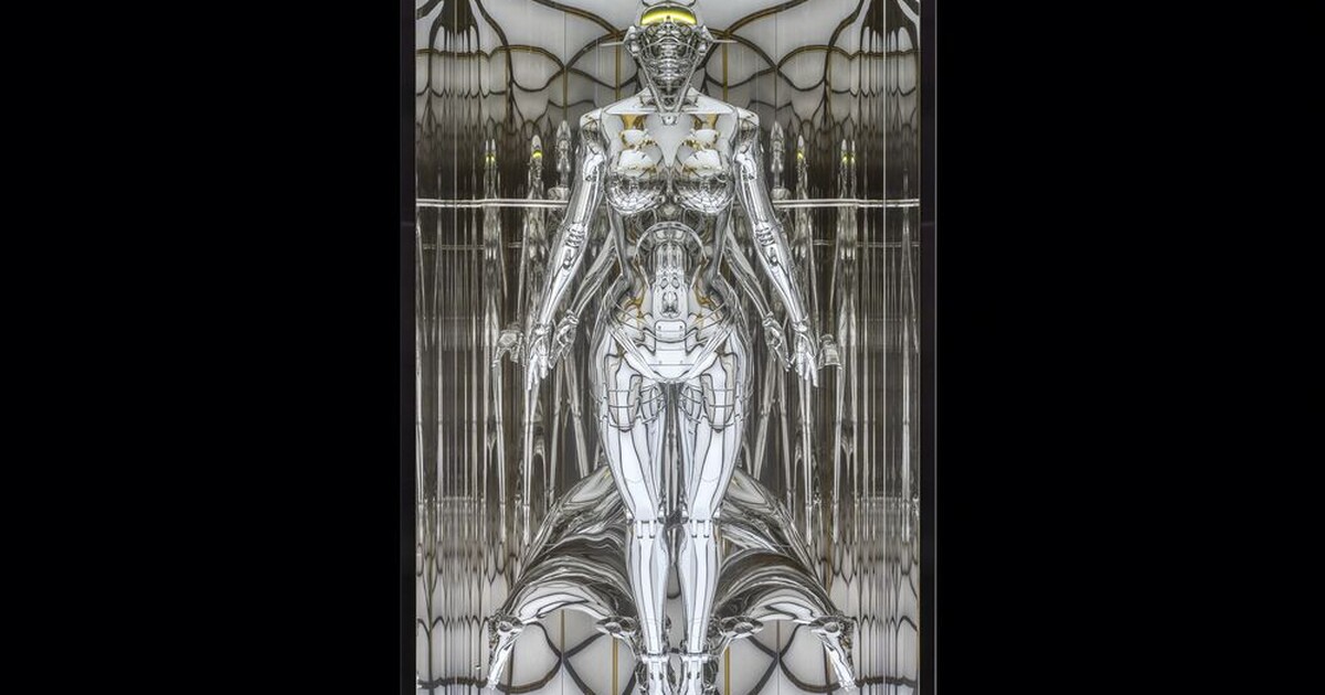 Hajime Sorayama, Untitled_Sexy Robot type II floating, 2022